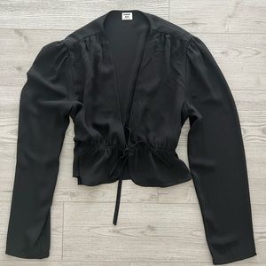 Aritzia Sunday Best deep V blouse